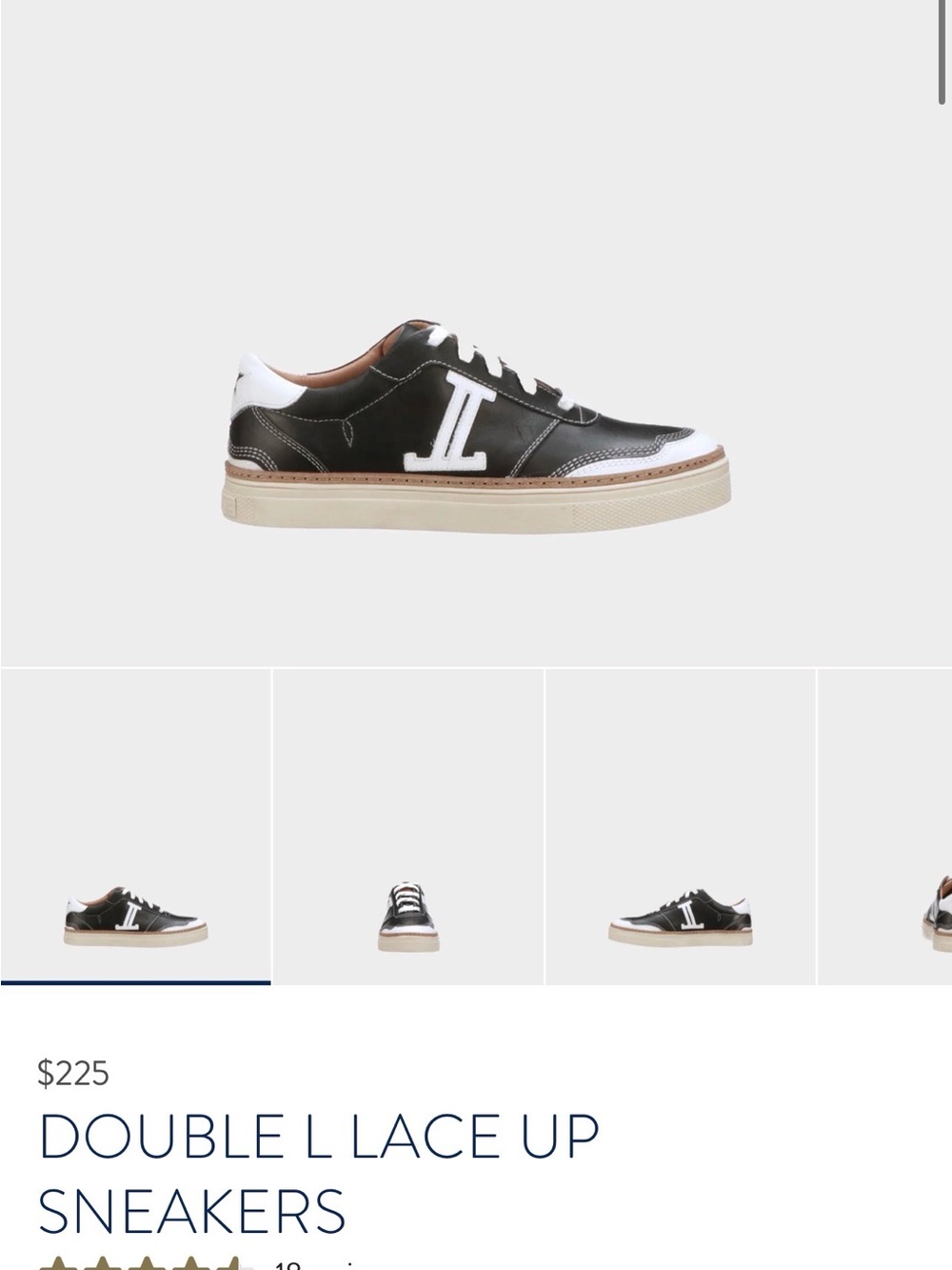 Women’s Lucchese Lace Up Sneakers - Black & White
